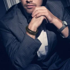 Murtoo Mens Bead Leather Bracelet, Natural Bead, Steel And Leather Bracelet For Men Christmas Gift -Xmas Mart Sales 71FI5jOW17L. AC UL1001