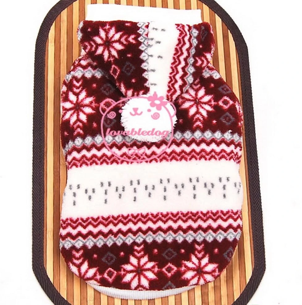 ZUNEA Velvet Small Dog Cat Coat Jacket Hooded Warm,Puppy Christmas Sweater Xmas Costume Pet Winter Jumper Soft Chihuahua Clothes Apparel Red L 4 ZUNEA Velvet Small Dog Cat Coat Jacket Hooded Warm,Puppy Christmas Sweater Xmas Costume Pet Winter Jumper Soft Chihuahua Clothes Apparel Red L - Image 2