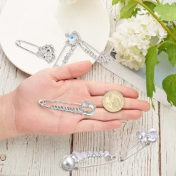 PH PandaHall 6pcs Brooch Pins Brooches Rhinestones Flower Heart Safety Pin Brooch Jewelry For Women Scarf Lapel Collar Sweater Hat Christmas Valentine's Gifts -Xmas Mart Sales 71GCe thGL. AC SL1001