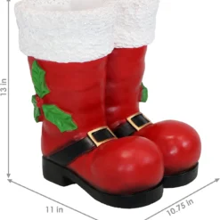 Sunnydaze Santa Boots Statue Indoor/Outdoor Christmas Decor, 13-Inch -Xmas Mart Sales 71GWmx SBAL. AC SL1500