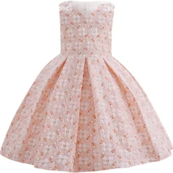 GENERIC Infant Christmas Dress Infant Girls Dress Skirt Flower Prints Birthday Princess Girl Wedding Bright (Red, 0-6 Months)