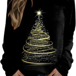 Miekld 2023 Womens Christmas Graphic Sweatshirts Fall Pullover Tops Sweatshirts For Teen Girls Oversized Sweatshirt
