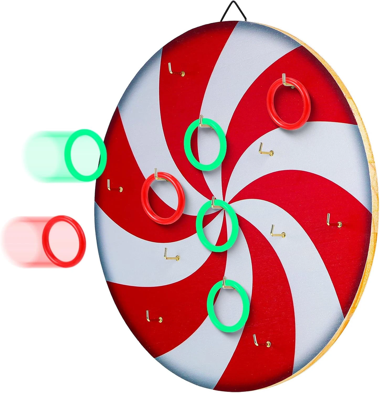 Christmas Ring Toss Games For Kids And Adults, 12 Inches Wooden Candy Ring Toss Game Fun Target Board For Indoor Outdoor Family Classroom Office 9 Christmas Ring Toss Games For Kids And Adults, 12 Inches Wooden Candy Ring Toss Game Fun Target Board For Indoor Outdoor Family Classroom Office - Image 7