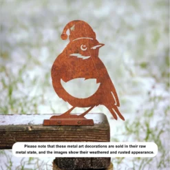 Reagia Metal Bird Decoration With Christmas Hat, Robin Statue Metal Garden Birds Outdoor Decor Garden Bird Ornaments Perfect Robin Gifts For Garden, Trees, And Fences (Christmas Hat) 12 Reagia Metal Bird Decoration With Christmas Hat, Robin Statue Metal Garden Birds Outdoor Decor Garden Bird Ornaments Perfect Robin Gifts For Garden, Trees, And Fences (Christmas Hat) -Xmas Mart Sales 71Hd43e5mBL. AC SL1500