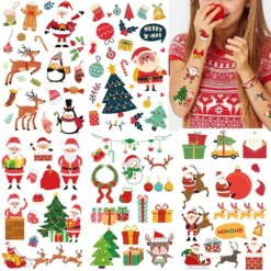 Temporary Tattoo For Kids Adults, 400 PCS Xmas Waterproof Body Stickers, Face Fake Tattoos Kit, Cute Tattoo Decorations, Birthday Party Favor Supplies Decor For Boys Girls Children Holiday Christmas -Xmas Mart Sales 71IfM2n7ElL. SL1000