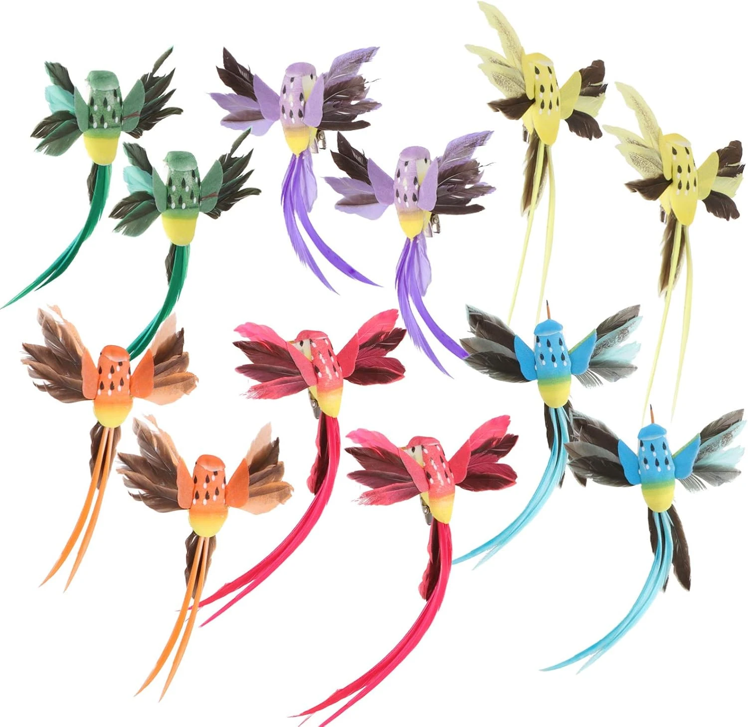 GANAZONO Fake Hummingbird 12PCS Artificial Hummingbird Fake Decorative Bird Figurine Statue For DIY Crafts Garden Yard Holiday Christmas Ceiling Ornament Decoration Simulated Birds 3 GANAZONO Fake Hummingbird 12PCS Artificial Hummingbird Fake Decorative Bird Figurine Statue For DIY Crafts Garden Yard Holiday Christmas Ceiling Ornament Decoration Simulated Birds