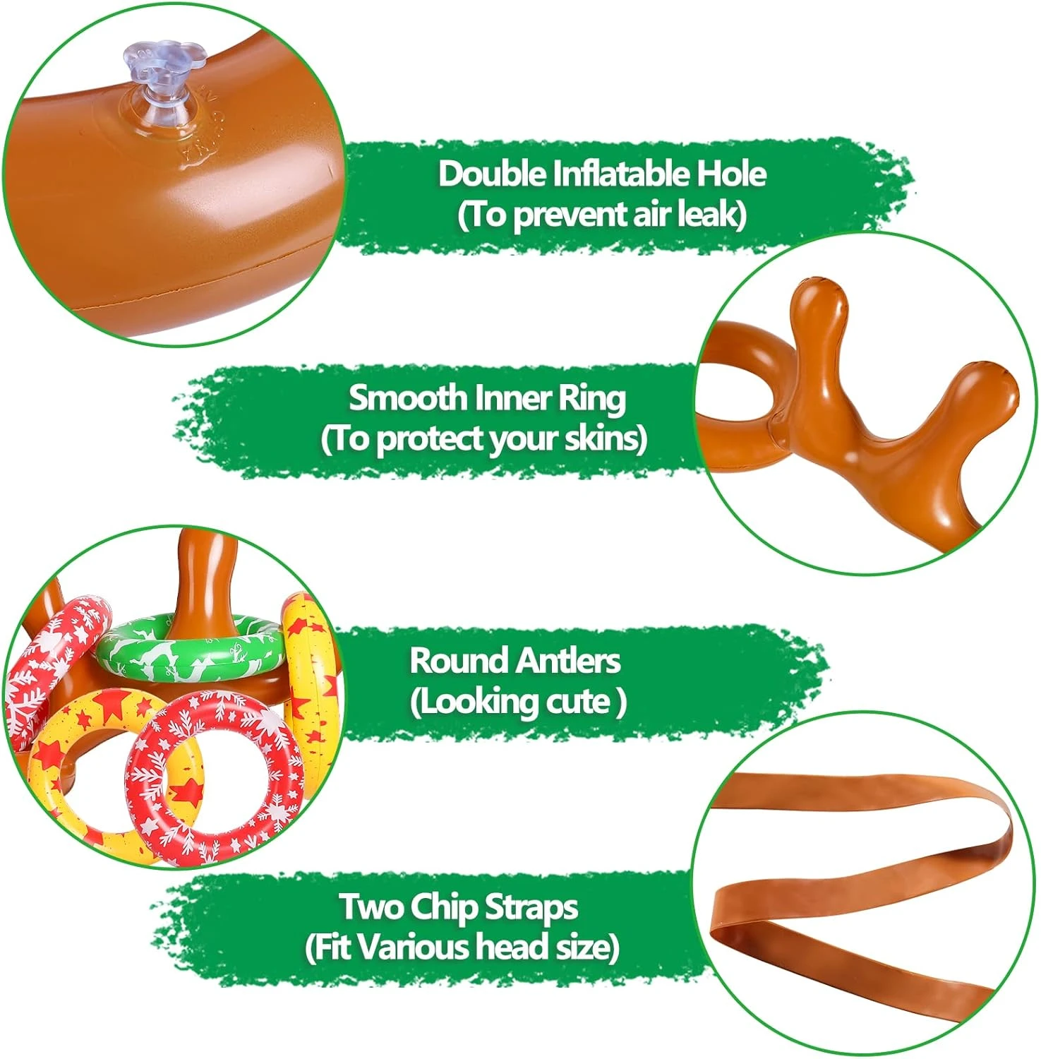 MGparty Christmas Inflatable Reindeer Antler Toss Game For Xmas Kids Teens Party Favors Supplies Outdoor Indoor Ring Toss Game 6 MGparty Christmas Inflatable Reindeer Antler Toss Game For Xmas Kids Teens Party Favors Supplies Outdoor Indoor Ring Toss Game - Image 4