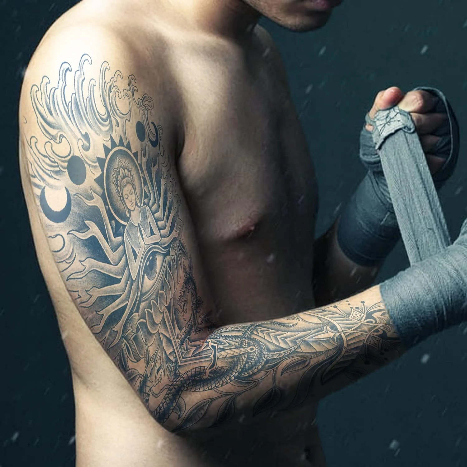 Aresvns Semi Permanent Sleeve Tattoo For Women And Men, Realistic Temporary Tattoos Full Arm Waterproof & Long-Lasting 2-3 Weeks Christmas Gift 8 Aresvns Semi Permanent Sleeve Tattoo For Women And Men, Realistic Temporary Tattoos Full Arm Waterproof & Long-Lasting 2-3 Weeks Christmas Gift - Image 6