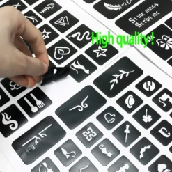 Aresvns 550+ PCS Temporary Tattoo Stencils With Body Painting Pen,24 Sheets Henna Tattoo Templates Reusable For Women,Glitter Tattoo Stencils,Airbrush Tattoo Stencils,Body Art Template Christmas Gift -Xmas Mart Sales 71LM7vploGL. SL1500