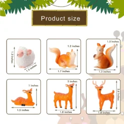 12 Pieces Mini Animal Miniatures Ornaments Woodland Animal Miniatures Micro Landscape Figurines Resin Mini Fairy Garden Accessories For Christmas Indoor Outdoor Garden Yard Landscape Decorations -Xmas Mart Sales 71LU1hdHDXS. AC SL1500
