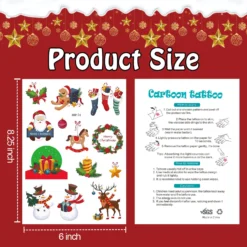 Partywind Colorful Christmas Temporary Tattoos For Kids Stocking Stuffers, 65 Styles Christmas Birthday Party Supplies Favors Decorations For Boys Girls Stocking Stuffers, Trick Or Treat Party -Xmas Mart Sales 71N7E7qFjIL. SL1500