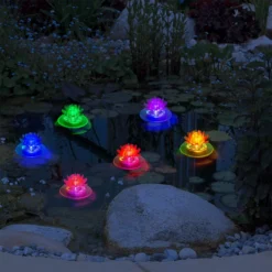 Pearlstar Solar Pond Lights Waterproof LED RGB Solar Floating Lights Swimming Pool Pond Floating Night Lights For Swimming Pool Spa Patio Wedding Party Christmas Decorations(2Pcs Lotus) -Xmas Mart Sales 71NSA0gFfKL. AC SL1200