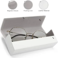 Cute Pink Flamingo Christmas Eyeglass Case PU Leather Portable Sunglass Case Glasses Pouch Storage Box For Women Men -Xmas Mart Sales 71NTZHNbdL. AC SL1500 1