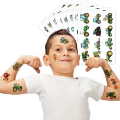 GENERIC 8 Sheet (96Pcs) Tractor Temporary Tattoos For Kids Themed Birthday Party Supplies Decorations Party Favors Super Cute Tattooos Sticker Gift For Boy Girls Prizes Christmas -Xmas Mart Sales 71NfhfTtZjL. AC SL1500
