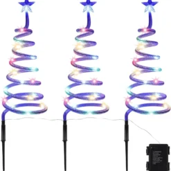 Juegoal Lighted Spiral Christmas Trees 3 Pcs, 15 Inch Outdoor Light Up Xmas Pathway Markers With Colorful Lights, 8 Modes & Timer, Battery Powered Christmas Path Lights For Patio Yard Walkway Driveway 14 Juegoal Lighted Spiral Christmas Trees 3 Pcs, 15 Inch Outdoor Light Up Xmas Pathway Markers With Colorful Lights, 8 Modes & Timer, Battery Powered Christmas Path Lights For Patio Yard Walkway Driveway -Xmas Mart Sales 71Oo3QPECWL. AC SL1500