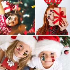 CHARLENT 148 PCS Christmas Temporary Tattoos For Kids - Xmas Individual Tattoos For Kids Christmas Party Favors, Stocking Stuffer, Christmas Eve Gift -Xmas Mart Sales 71P6 OEU4JL. SL1300