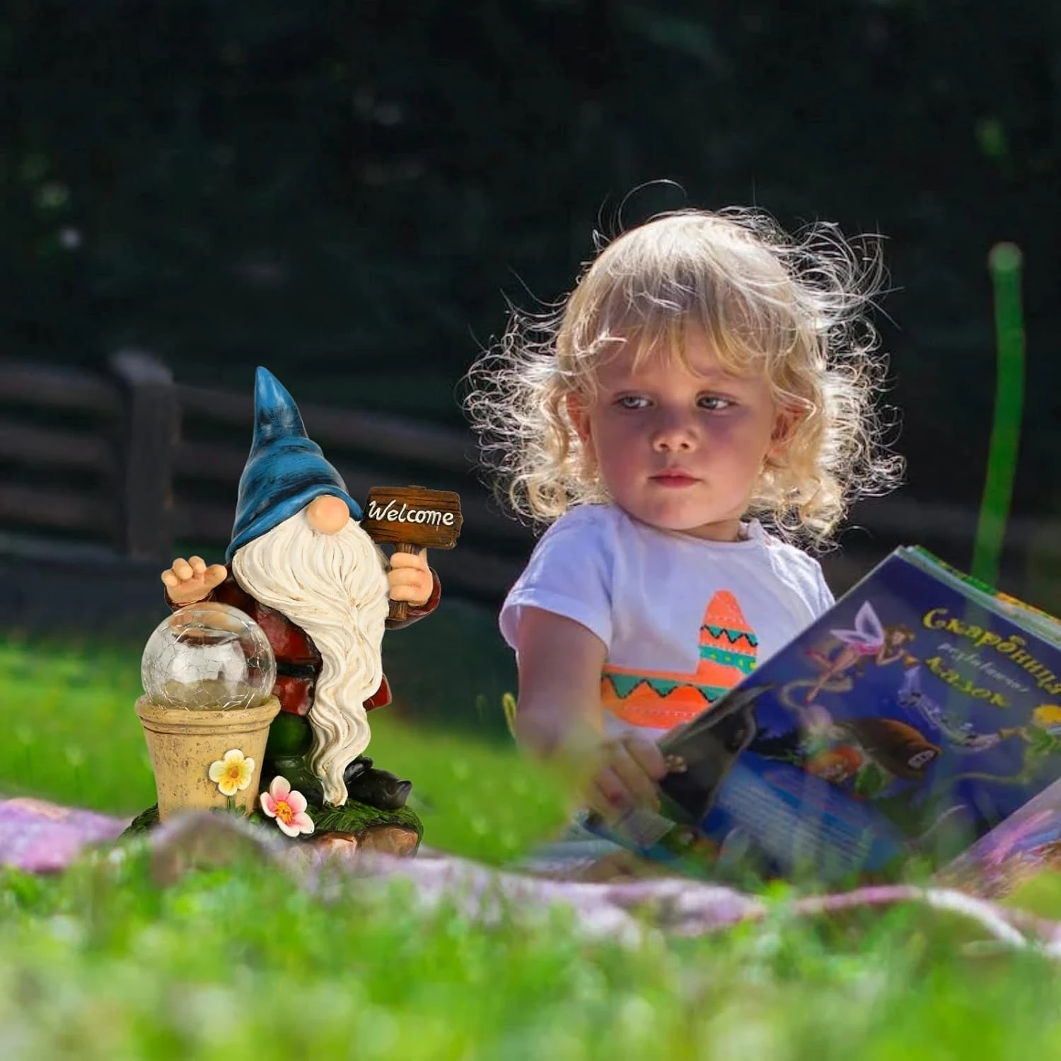 DiliComing Garden Gnomes Outdoor Statues - Gnome Decorations For Home, Christmas Resin Gnome Figurine With Solar Light, Yard Gnome Ornament, For Thanksgiving And Christmas 5 DiliComing Garden Gnomes Outdoor Statues - Gnome Decorations For Home, Christmas Resin Gnome Figurine With Solar Light, Yard Gnome Ornament, For Thanksgiving And Christmas - Image 3