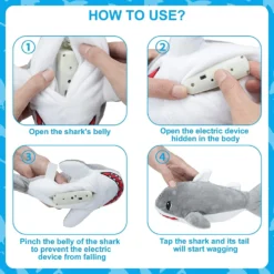 SCENEREAL Flopping Fish Cat Toy For Interactive, Automatic Moving Cat Toys, Electric Shark Shape Cat Toys Christmas Chew Supplies For Indoor Cats 13 SCENEREAL Flopping Fish Cat Toy For Interactive, Automatic Moving Cat Toys, Electric Shark Shape Cat Toys Christmas Chew Supplies For Indoor Cats -Xmas Mart Sales 71Q7IYRLPgL. AC SL1500