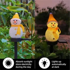 Solar Lights For Outside, Snowman Solar Landscape Light, Automatic Heat Resistant Decorative Christmas Lamp, Christmas Outdoor Decorative Light, Landscape Path Lights For Walkway Driveway Patio Yard -Xmas Mart Sales 71QE3SNs2VL. AC SL1500