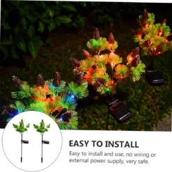 DOITOOL 2pcs Christmas Lights Solar Landscape Lights Holiday Lawn Lights Christmas Lawn Stake Lamp Outdoor Decoration Light For Outside Patio Christmas Lights Outdoor LED Lamp Solar Lamp -Xmas Mart Sales 71QuWlZ3aL. AC SL1224