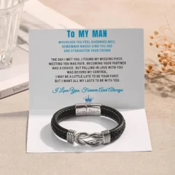 Coolvy Husband Gifts From Wife, To My Man I Love You Forever And Always Bracelet, Mens Braided Leather Bracelets, Boyfriend Anniversary Birthday Christmas Fathers Gifts For Men -Xmas Mart Sales 71RxlSd1TaL. AC UL1500
