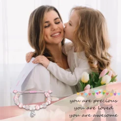HGDEER Little Girls Unicorn Bracelet For Daughter/Granddaughter/Niece | Pink Pearl And Rhinestone Balls Bracelet | Adjustable Length | Suitable For Christmas And Birthday Gifts -Xmas Mart Sales 71SP71OZ4oL. AC UL1500