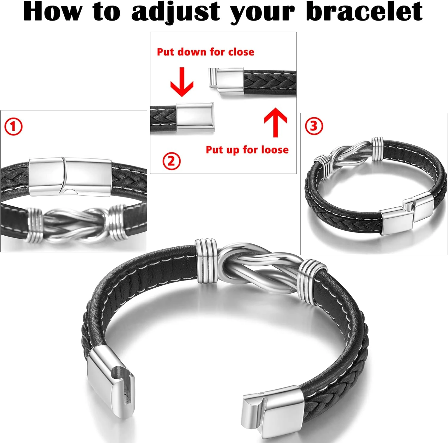 Tarsus Bracelet For Son/Grandson/Nephew, Gifts For Teen Boys Inspirational Leather Knot Bracelet, Graduation Confirmation Birthday Back To School Christmas Gifts 6 Tarsus Bracelet For Son/Grandson/Nephew, Gifts For Teen Boys Inspirational Leather Knot Bracelet, Graduation Confirmation Birthday Back To School Christmas Gifts - Image 4