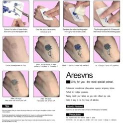Aresvns Semi Permanent Tattoos For Women Teen Girls,Waterproof And Long-Lasting 2 Weeks Tattoos, Realistic Fake Tattoos Stickers Christmas Gift -Xmas Mart Sales 71Sdm1VPNIL. SL1500 1