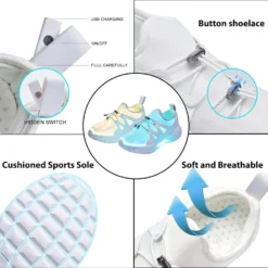 PYYIQI Fiber Optic Led Shoes For Kids Light Up Sports Sneakers For Boys Girls Flashing Dancing Shoes For Festivals, Christmas, Halloween, New Year Party With USB Charging -Xmas Mart Sales 71T2wqgS8ML. AC UL1500