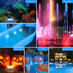 Underwater Led Lights Pool Lights With Remote Suction Cups，Submersible LED Lights Waterproof Multi Color Battery Operated For Wedding,Festival Celebration,Halloween,Christmas Party-4 Pack -Xmas Mart Sales 71TcVLXD3JL. AC SL1000