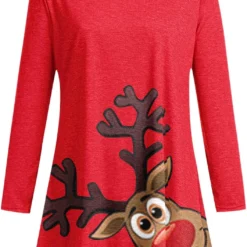 GENERIC Christmas Dresses For Women 2023 Casual Xmas Tree Printed Long Sleeve Crewneck Dress Fashion Party Holiday A-Line Dress -Xmas Mart Sales 71TdK4 AE5L. AC UL1500