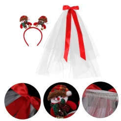 Toddmomy 1 Set Veil Bow Antler Headband Bride Veils For Wedding Nativity Costumes For Xmas Headwear Reindeer Costume Headdress Christmas Headdress Girls Veil Headband Mesh -Xmas Mart Sales 71U97MwfKmL. SL1500
