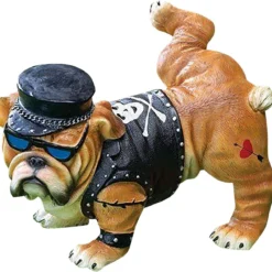GENERIC Creative Peeing Dog Resin Statue Decoration, Funny Dog Statue Home Decor For Garden Yard, Garden Decor Ornaments, Outdoor Resin Sculpture, Housewarming Gifts Christmas (As Shows, 20.5 * 13.5 * 14.cm)