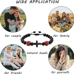 AnChang Gifts For Teen Boys Baseball Basketball Bracelet Natural Stone Bead Cross Bracelet For Mens Boys Son Grandson Coach Birthday Graduation Christmas Gifts -Xmas Mart Sales 71UcHCkl3nL. AC UL1500