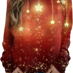 Miekld 2023 Womens Christmas Graphic Sweatshirts Holiday Shirts Fall Fashion Hoodies Loose Sweatshirt Relaxed Fit Hoodies