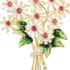 AILONMEI Elegant Pearl Flower Designer Brooch Pins Broches Costume Jewelry For Women Fashion Christmas Gift