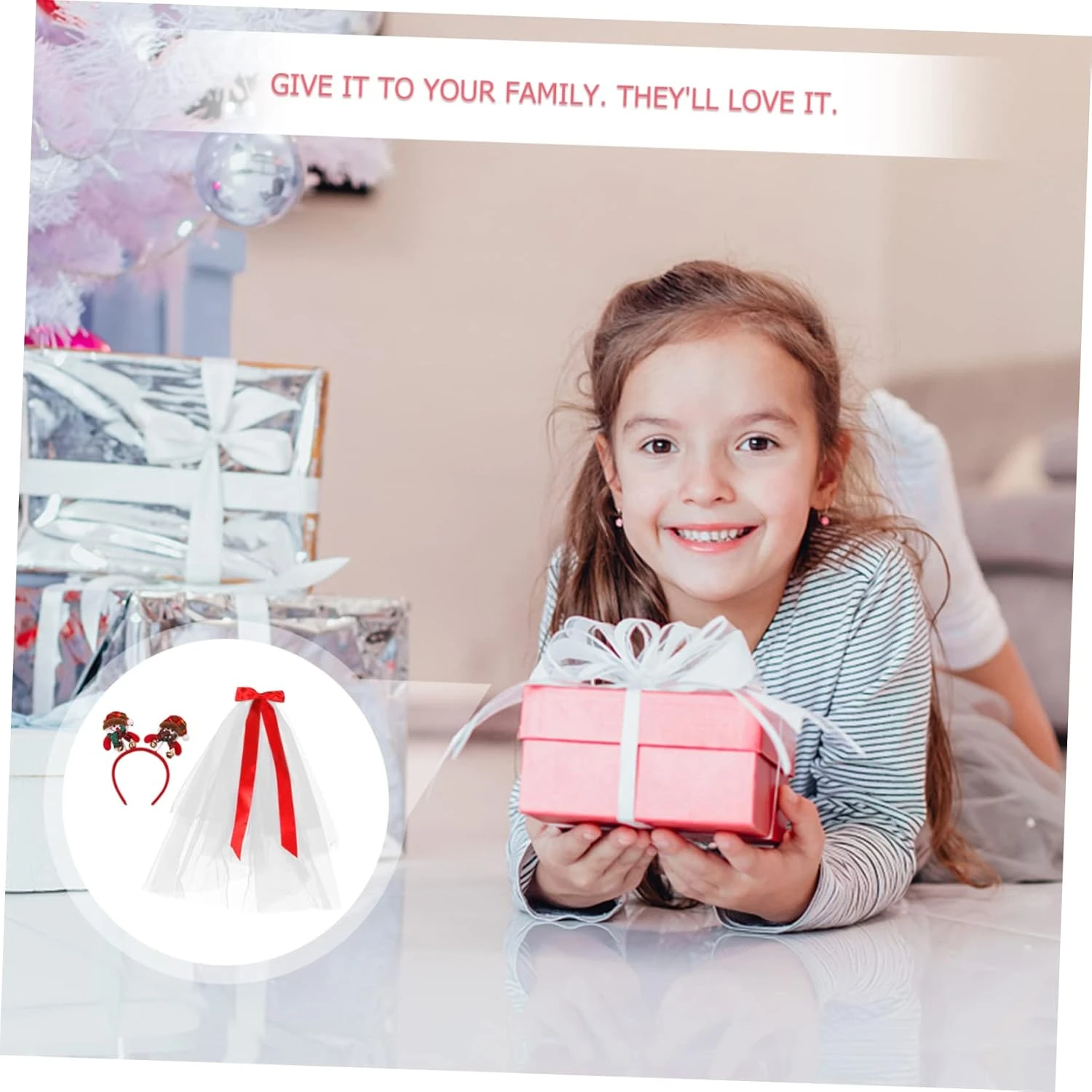 Amosfun 1 Set Veil Bow Girls Headband Costumes For Girls Womens Head Bands Jungle Animal Headbands Christmas Veil Christmas Head Boppers Girls Veil Headband Christmas Veil Bow Headwear 11 Amosfun 1 Set Veil Bow Girls Headband Costumes For Girls Womens Head Bands Jungle Animal Headbands Christmas Veil Christmas Head Boppers Girls Veil Headband Christmas Veil Bow Headwear - Image 9