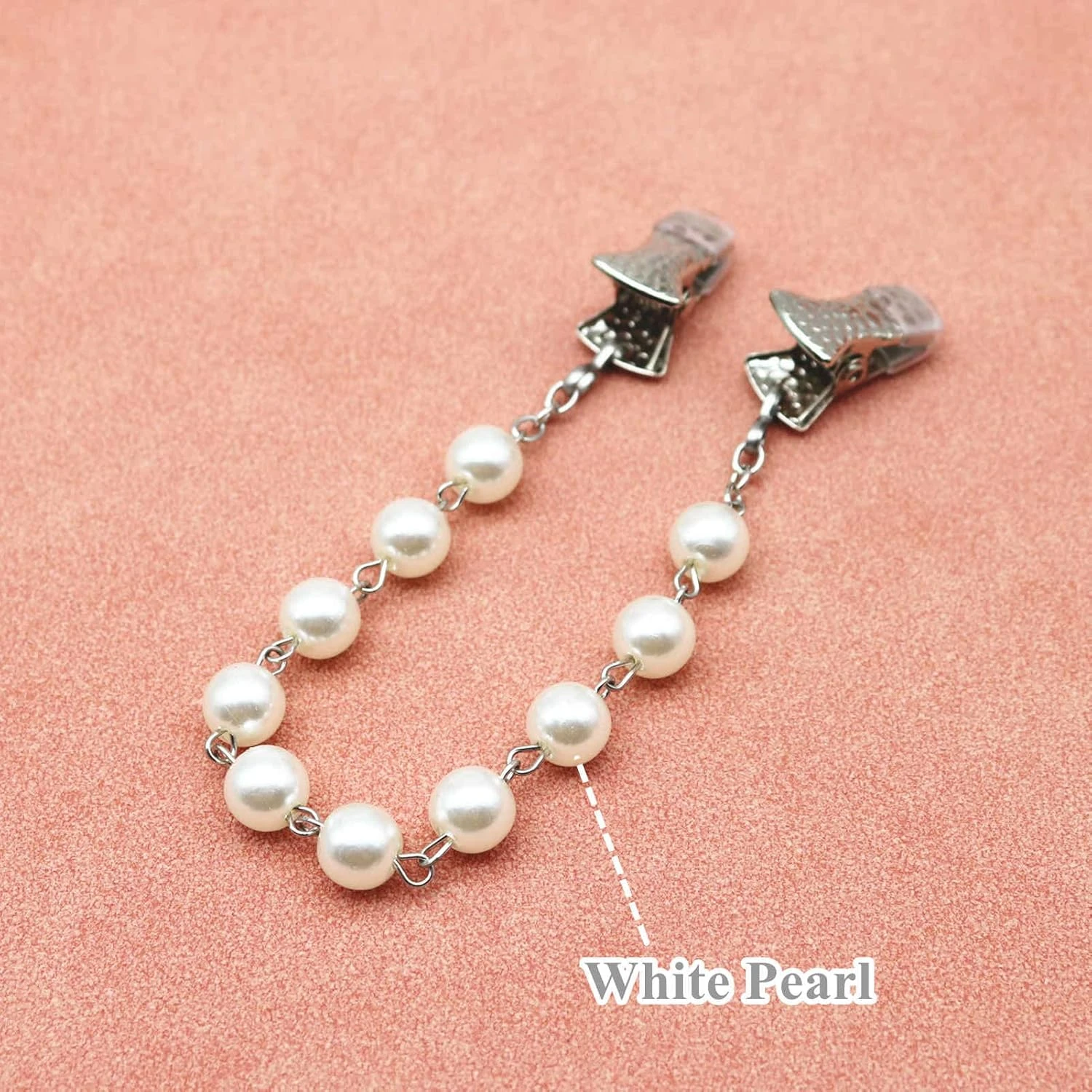 Christmas Pearl Sweater Clips Chain Cardigan Shawl Dress Cloak Cinch Scarf Retro Collar Shirt Brooch Pin Clips Cape Clasp 5 Christmas Pearl Sweater Clips Chain Cardigan Shawl Dress Cloak Cinch Scarf Retro Collar Shirt Brooch Pin Clips Cape Clasp - Image 3
