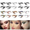 10 Sheets Eyeshadow Face Tattoo Stickers For Women's Makeup, Waterproof Transfer Lace Eye Shadow Eyeliner Tattoos For Halloween Christmas Stage Masquerade Party