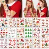 Temporary Tattoo For Kids Adults, 400 PCS Xmas Waterproof Body Stickers, Face Fake Tattoos Kit, Cute Tattoo Decorations, Birthday Party Favor Supplies Decor For Boys Girls Children Holiday Christmas