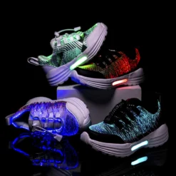 PYYIQI Fiber Optic Led Shoes For Kids Light Up Sneaker Shoes For Boys Girls Flashing Dancing Shoes For Festivals, Christmas, Halloween, New Year Party With USB Charging -Xmas Mart Sales 71Y1Ir5 KLL. AC UL1500