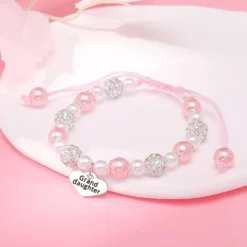 Sam & Molly Pink 𝐏𝐞𝐚𝐫𝐥 And Rhinestone Bracelet For Little Girls Granddaughter Daughter Niece Sweet Heart 𝐂𝐡𝐚𝐫𝐦 𝐁𝐫𝐚𝐜𝐞𝐥𝐞𝐭 For Girls Birthday Christmas Easter Gifts For Teen Girl -Xmas Mart Sales 71YmCgCxpKL. AC UL1500