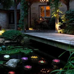 LOGUIDE Floating Pool Lights,Lily Pad Pond Light LED Lotus Flower Lamp,Battery Operated Multicolor Fun Pool Accessories For Pool At Night-Outdoor Swimming Gifts Christmas Decorations-6 Pcs(Dragonfly) -Xmas Mart Sales 71Z746WqYML. AC SL1500