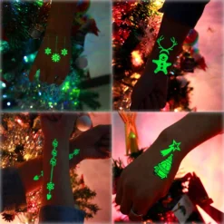Christmas Temporary Tattoos For Kids, Glow In Dark Tattoos, Waterproof Luminous Tattoo Stickers, Christmas Decorations For Adults Kids Gifts -Xmas Mart Sales 71Zs39EhJ3L. SL1500