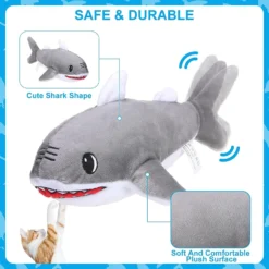 SCENEREAL Flopping Fish Cat Toy For Interactive, Automatic Moving Cat Toys, Electric Shark Shape Cat Toys Christmas Chew Supplies For Indoor Cats 11 SCENEREAL Flopping Fish Cat Toy For Interactive, Automatic Moving Cat Toys, Electric Shark Shape Cat Toys Christmas Chew Supplies For Indoor Cats -Xmas Mart Sales 71aB7TURM2L. AC SL1500