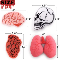 Petsinurarea Anatomical Catnip Toys Halloween Cat Toys Heart Brain Chew Bite Resistant Toys For Cats Boredom Relief Teeth Cleaning Interactive Cat Toys Catnip Filled Christmas Cat Lover Gift Set Of 4 -Xmas Mart Sales 71aTEBTfPPL. AC SL1500