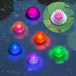 Pearlstar Solar Pond Lights Waterproof LED RGB Solar Floating Lights Swimming Pool Pond Floating Night Lights For Swimming Pool Spa Patio Wedding Party Christmas Decorations(2Pcs Lotus) -Xmas Mart Sales 71aTf7OhKML. AC SL1200