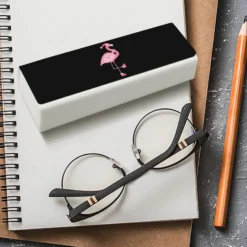 Cute Pink Flamingo Christmas Eyeglass Case PU Leather Portable Sunglass Case Glasses Pouch Storage Box For Women Men -Xmas Mart Sales 71aa3QocgvL. AC SL1500