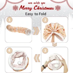 Vehomy 4Pcs Christmas Cat Toys Set - Cat Christmas Tunnel Kitten Xmas S Shape Tube Tunnel With Ball Cat Christms Catnip Toys Cat Gingerbread Man Toy Cat Santa Claus Toy Cat Elk Toy -Xmas Mart Sales 71aitYeN2OL. AC SL1500