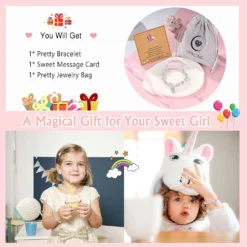 UPROMI Gifts For 6-12 Year Old Girl Unicorn Bracelet, Christmas Birthday Gifts For Daughter/Granddaughter/Niece -Xmas Mart Sales 71awmSK6RYL. AC UL1500